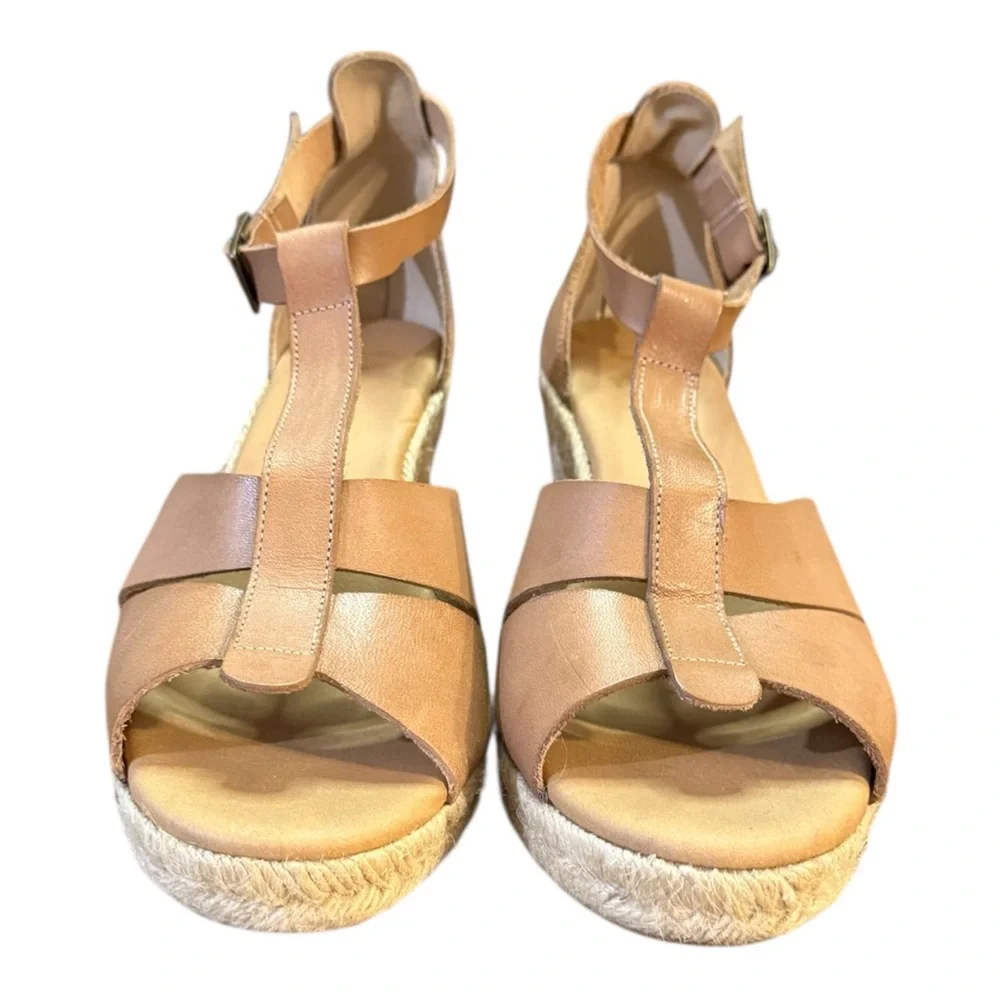 Paseart Leather Wedge Espadrille Sandals Women’s Size 8.5/9 Made in Spain